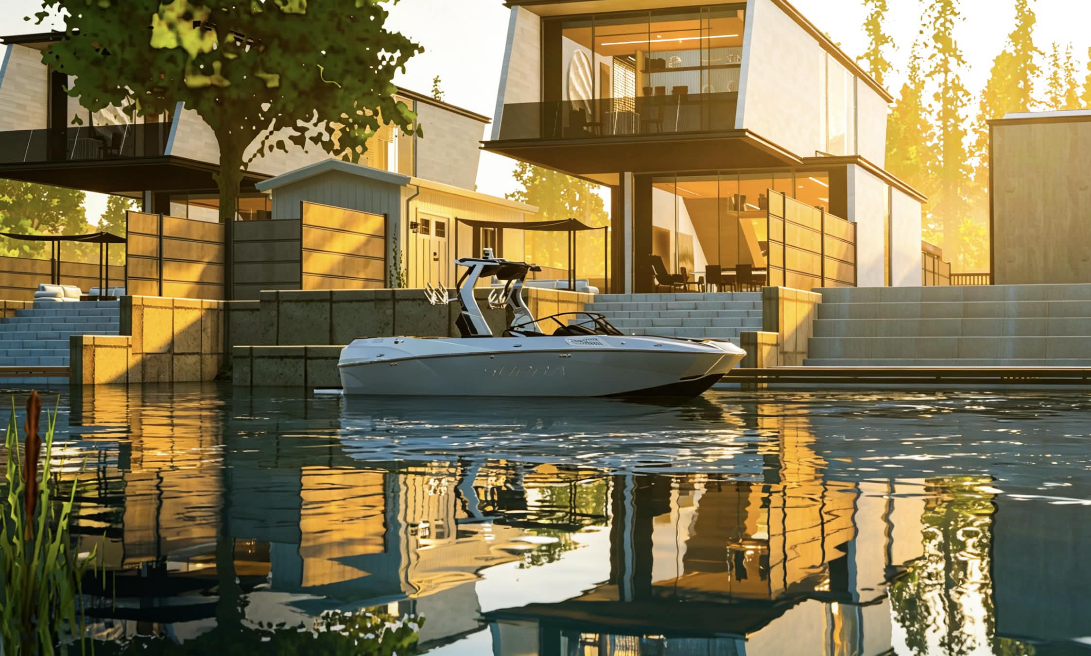 Small lake house