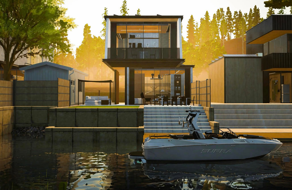Small lake house
